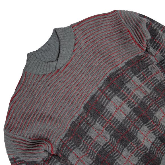 EMEK (Russia) 70s, District Tartan, Jacquard, Wool Rib Stitch - Picture 2 of 7